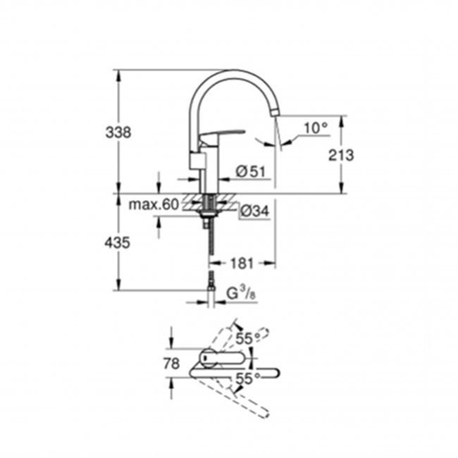 GROHE WAVE COSMOPOLITAN 廚房龍頭 32449001 GROHE WAVE COSMOPOLITAN 廚房龍頭 32449001