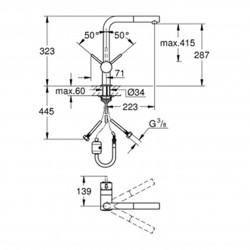 GROHE Flair L型廚房拉喉龍頭 32454000