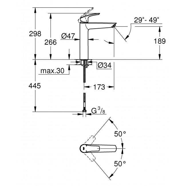 GROHE Eurosmart高身面盆/浴缸/廚房龍頭/花灑套裝 GROHE Eurosmart高身面盆/浴缸/廚房龍頭/花灑套裝