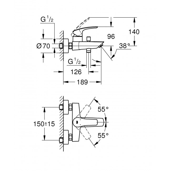 GROHE Eurosmart高身面盆/浴缸/廚房龍頭/花灑套裝 GROHE Eurosmart高身面盆/浴缸/廚房龍頭/花灑套裝