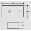 AVANT GARDE 460x250x120 白色長方形掛牆式面盆 AG-K502A AVANT GARDE 460x250x120 白色長方形掛牆式面盆 AG-K502A