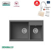 Elleci Florence 335 Titanium(金屬灰)花崗岩石枱上盆(送GROHE 廚房龍頭|Elleci木砧板|304不銹鋼卷墊) Elleci Florence 335 Titanium(金屬灰)花崗岩石枱上盆(送GROHE 廚房龍頭|Elleci木砧板|304不銹鋼卷墊)