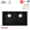 Elleci Integra Standard 350 Black(黑色)花崗岩石枱下盆(送GROHE 廚房龍頭|Elleci木砧板|304不銹鋼卷墊) Elleci Integra Standard 350 Black(黑色)花崗岩石枱下盆(送GROHE 廚房龍頭|Elleci木砧板|304不銹鋼卷墊)