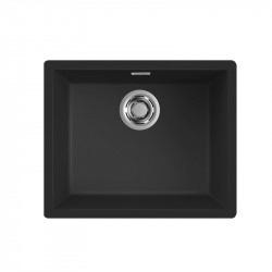 Elleci ZEN 105 Black(黑色)花崗岩石枱上/枱下盆(送GROHE 廚房龍頭|Elleci木砧板|304不銹鋼卷墊)