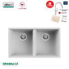 Elleci Quadra 350 Undermount Bianco (白色)花崗岩石枱下盆(送GROHE 廚房龍頭|Elleci木砧板|304不銹鋼卷墊) Elleci Quadra 350 Undermount Bianco (白色)花崗岩石枱下盆(送GROHE 廚房龍頭|Elleci木砧板|304不銹鋼卷墊)