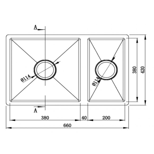 Elleci ARCA系列1.2mm不銹鋼手工鋅盆 ARC2066DB Elleci ARCA系列1.2mm不銹鋼手工鋅盆 ARC2066DB