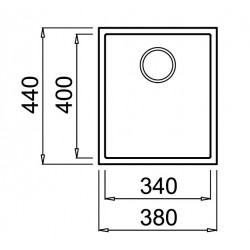Elleci Quadra 100 Undermount Bianco(白色)花崗岩石枱下盆(送GROHE 廚房龍頭|Elleci木砧板|304不銹鋼卷墊)
