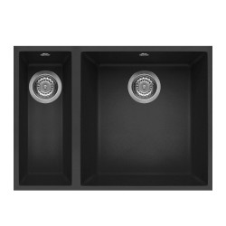 Elleci Quadra 150 Undermount Ghisa(金屬黑)花崗岩石枱下盆(送GROHE 廚房龍頭|Elleci木砧板|304不銹鋼卷墊)
