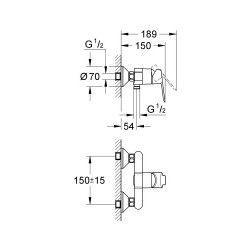 GROHE BAUEDGE 淋浴龍頭  23333000