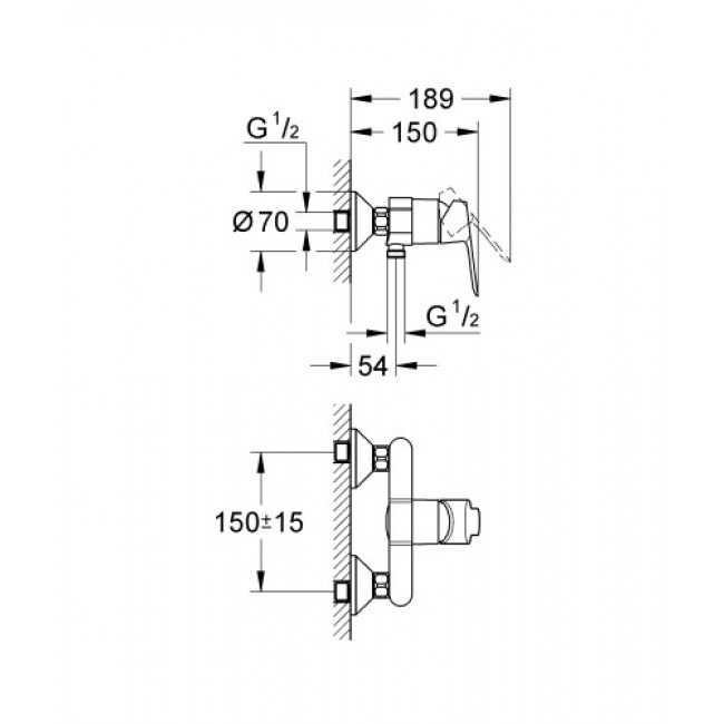 GROHE BAUEDGE 淋浴龍頭  23333000