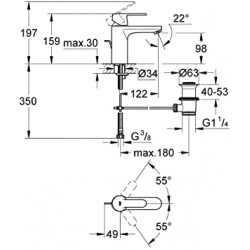 GROHE GET中身面盆龍頭 23454000