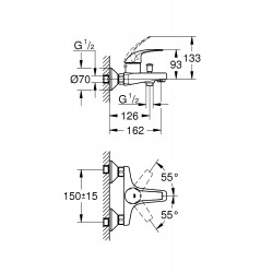 GROHE BAUCURVE 浴缸龍頭  23599000