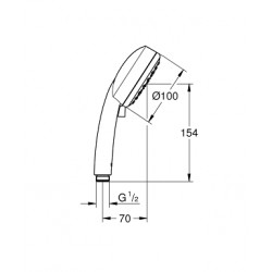 GROHE Vitalio COMFORT 100 2速手握花灑 26397000