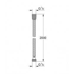 GROHE RELEXAFLEX Metal 花灑喉 28140000 (2000mm)