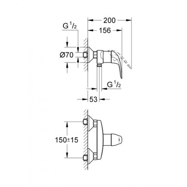 GROHE EUROECO 淋浴龍頭 32740000 GROHE EUROECO 淋浴龍頭 32740000