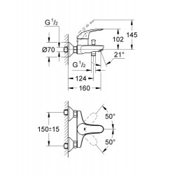 GROHE EUROECO 浴缸龍頭  32743000