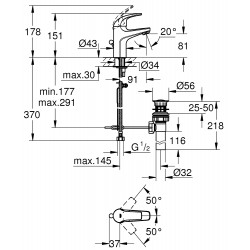 GROHE BAUCURVE 面盆龍頭 32805000