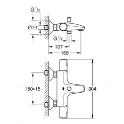 GROHE Precision Start恆溫浴缸龍頭 34598000