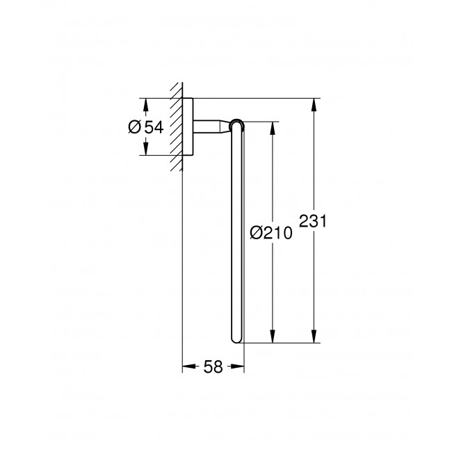 GROHE Bau Cosmolplitan 毛巾環 40460001