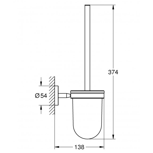 GROHE Bau Cosmolplitan 壁掛式馬桶刷套裝 40463001
