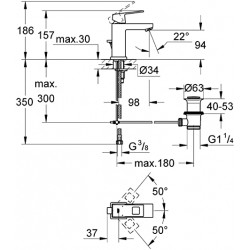 GROHE Eurocube 面盆龍頭 23127000