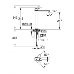 GROHE Eurocube 高身面盆龍頭 23406000