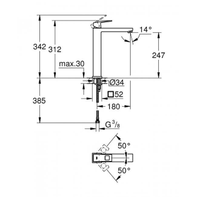 GROHE Eurocube 3件套裝 GROHE Eurocube 3件套裝