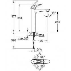 GROHE Eurostyle New 高身面盆龍頭 23570003