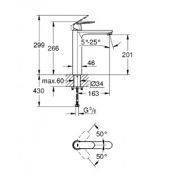 GROHE Eurosmart Cosmopolitan 高身面盆龍頭 23921000