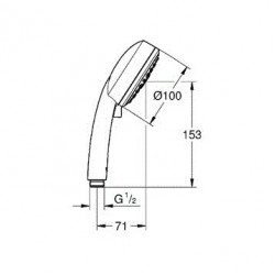 GROHE Tempesta Cosmopolitan 100 4速手握花灑 27573002