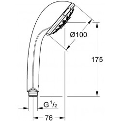 GROHE Relexa 100 5速手握花灑 28796000