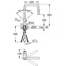 GROHE Minta U型廚房拉喉龍頭 32322002