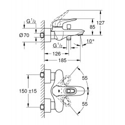 GROHE Eurostyle New 浴缸龍頭 33591003