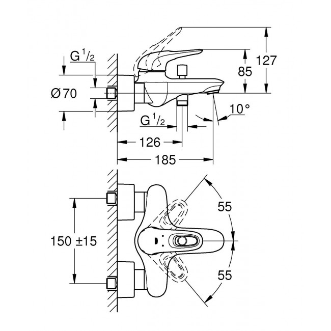 GROHE Eurostyle New 3件套裝 GROHE Eurostyle New 3件套裝
