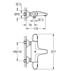 GROHE Grotherm 1000 New 恆溫浴缸龍頭 34155003