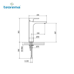 Teorema Goodlife高身面盆龍頭86370BB