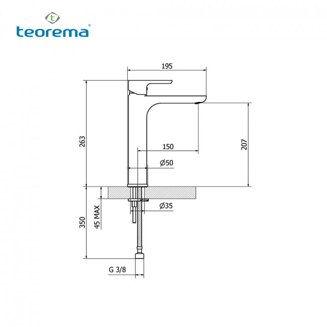 Teorema Goodlife高身面盆龍頭86370BB Teorema Goodlife高身面盆龍頭86370BB